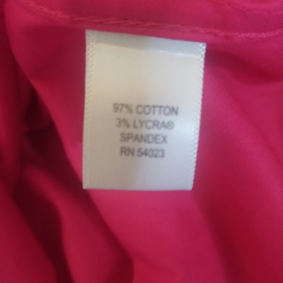 🍁 Banana Republic Hot Pink Long Sleeve  Button-Up Blouse shirt Size: 0P - Picture 6 of 8